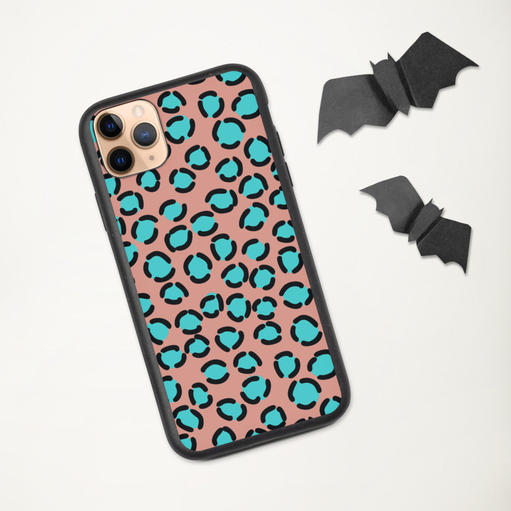 BLUE SPOT LEOPARD- Biodegradable phone case