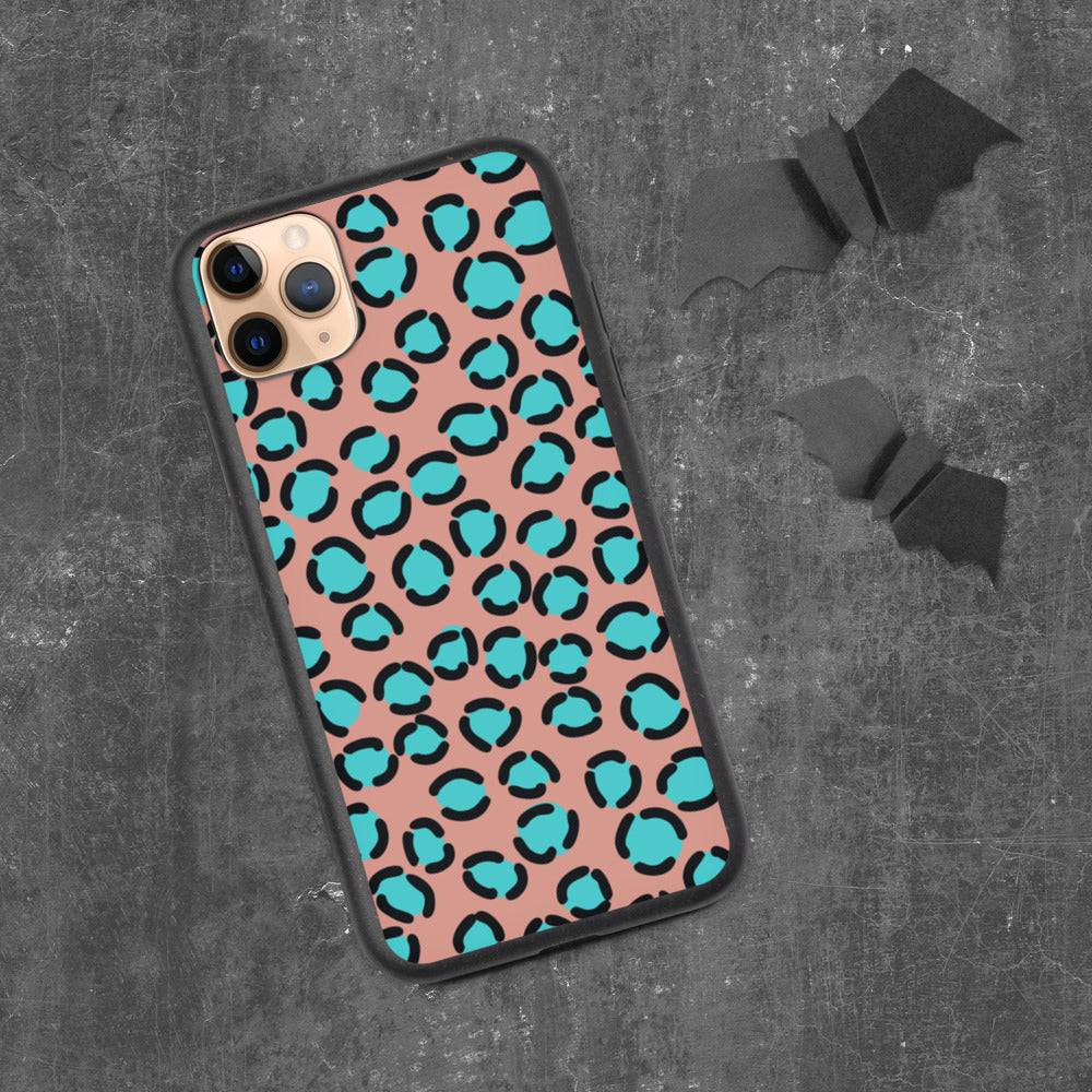 BLUE SPOT LEOPARD- Biodegradable phone case
