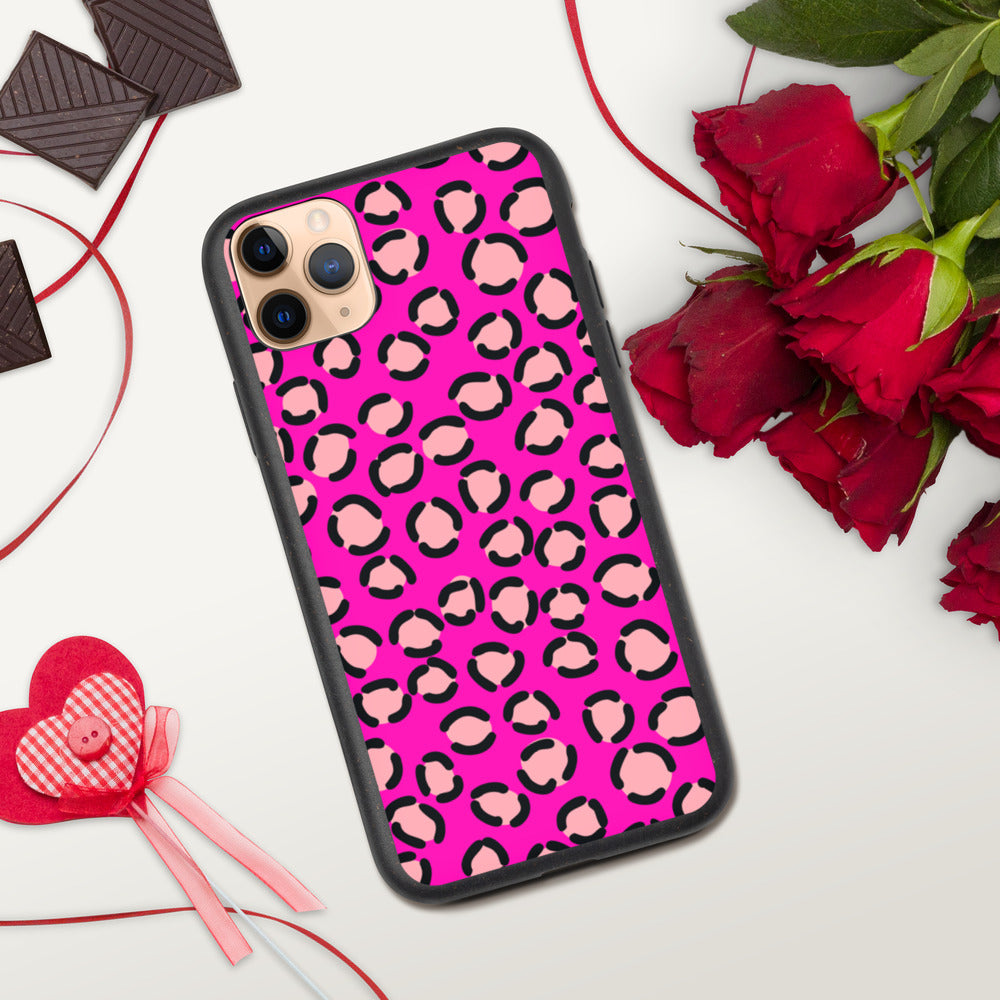 PINK LEOPARD- Biodegradable phone case