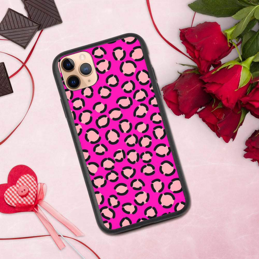 PINK LEOPARD- Biodegradable phone case