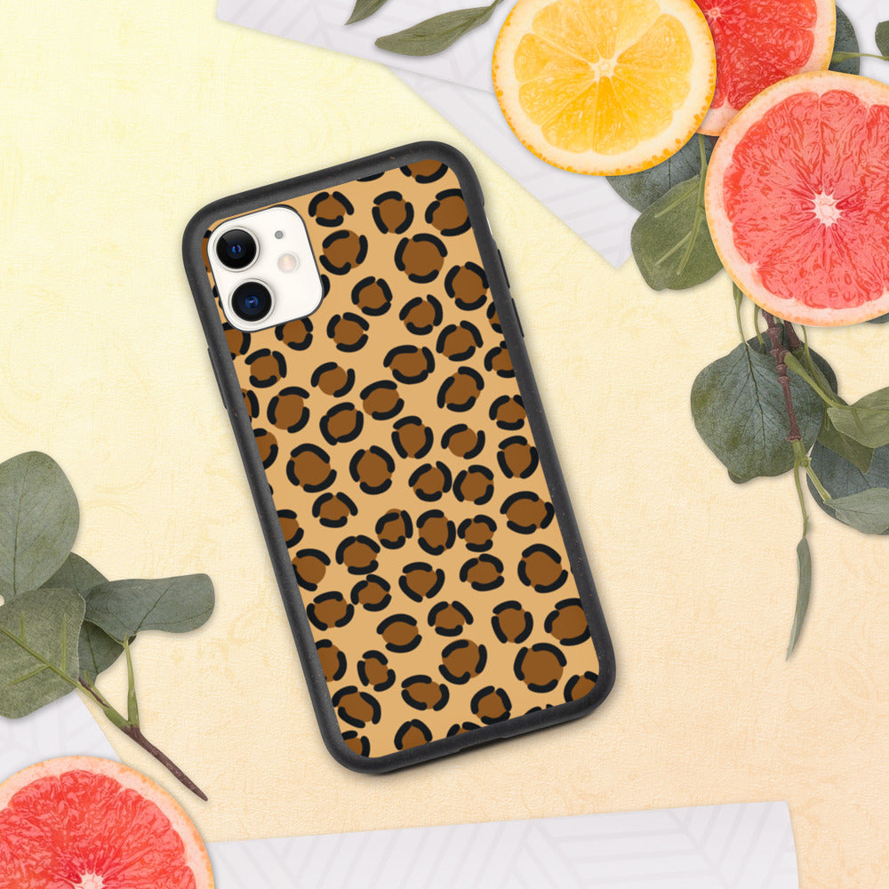 TAN LEOPARD- Biodegradable phone case