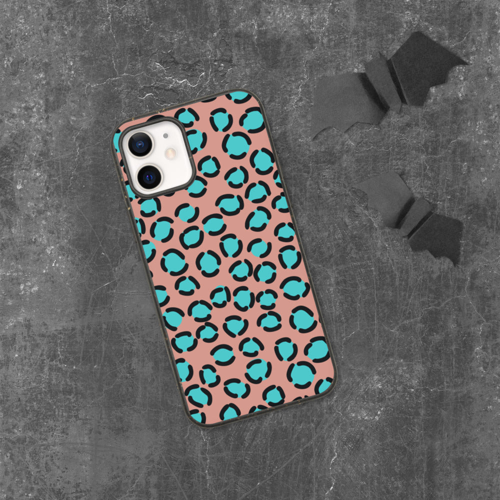 BLUE SPOT LEOPARD- Biodegradable phone case