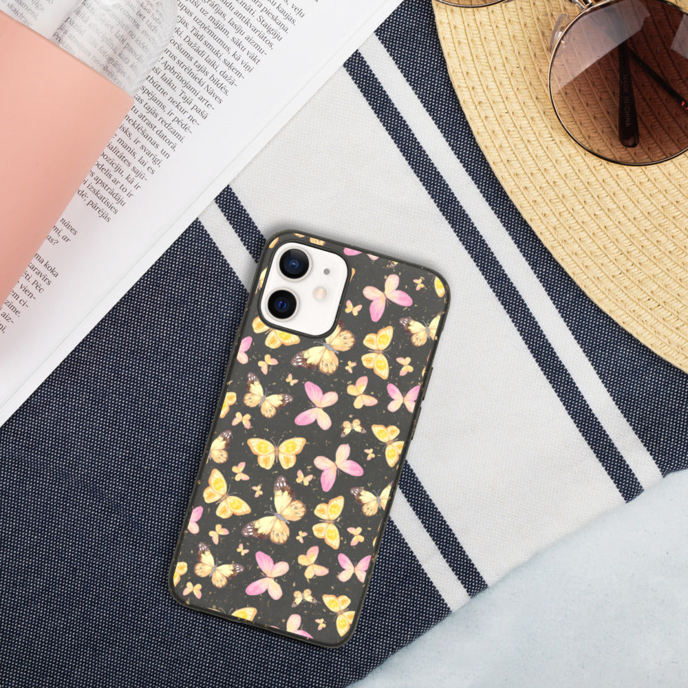 YELLOW BUTTERFLIES- Biodegradable phone case