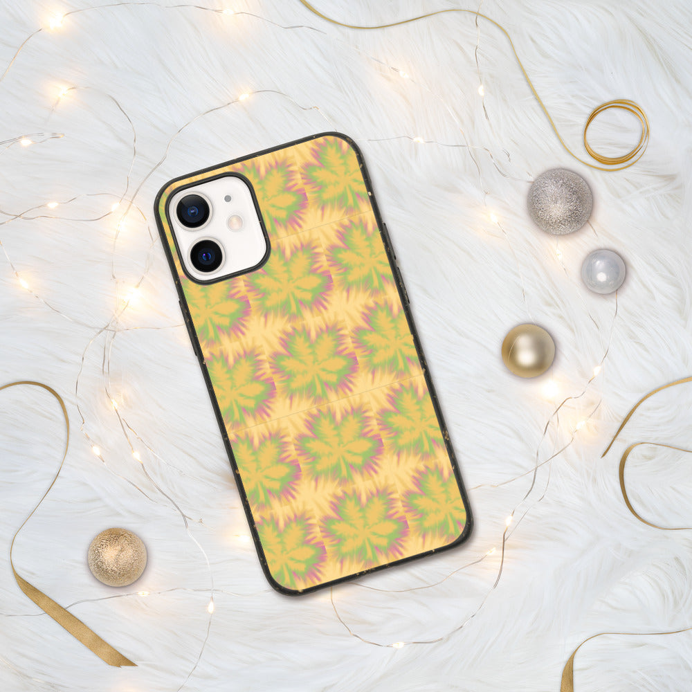 TYE DYE MARIJUANA LEAF- Biodegradable phone case