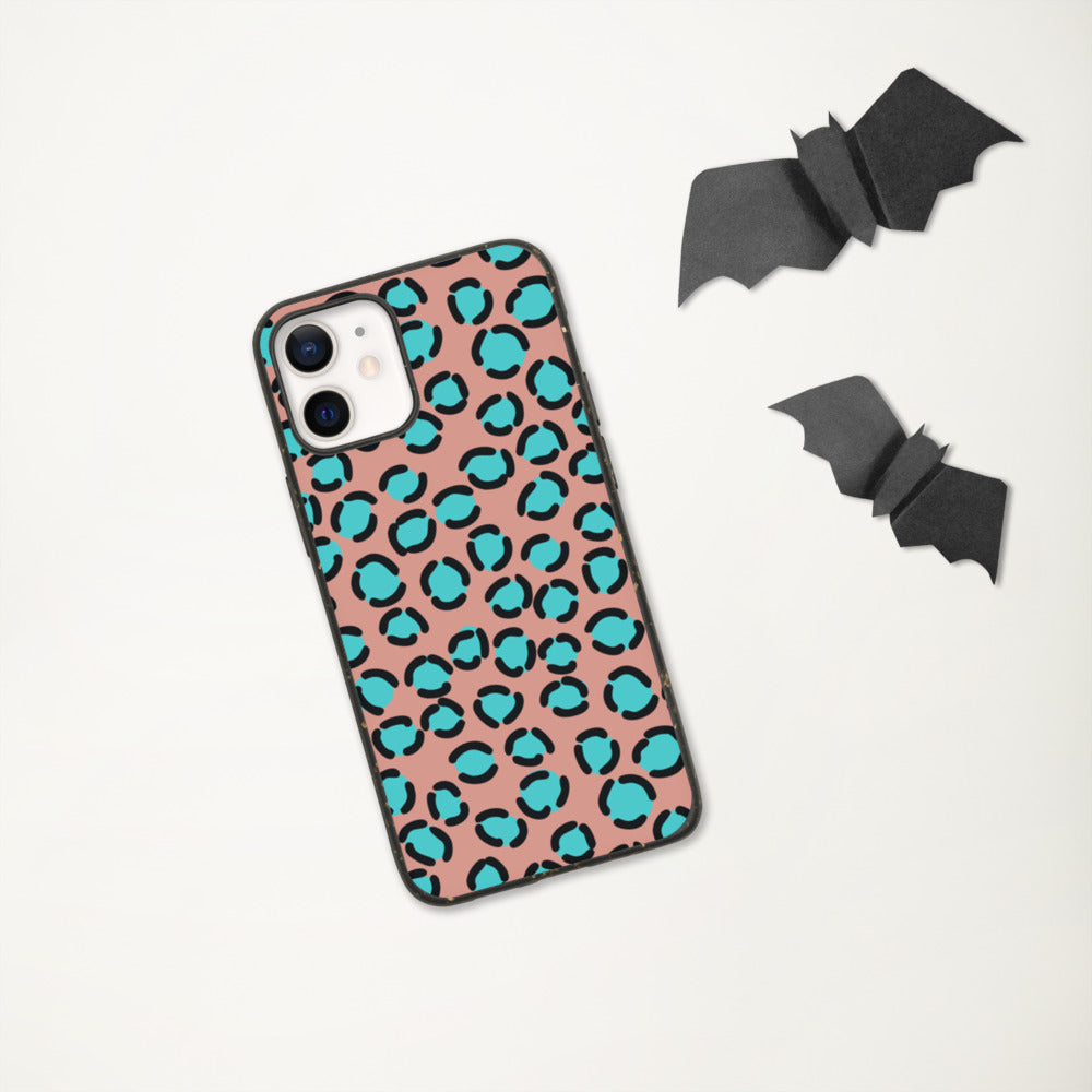 BLUE SPOT LEOPARD- Biodegradable phone case