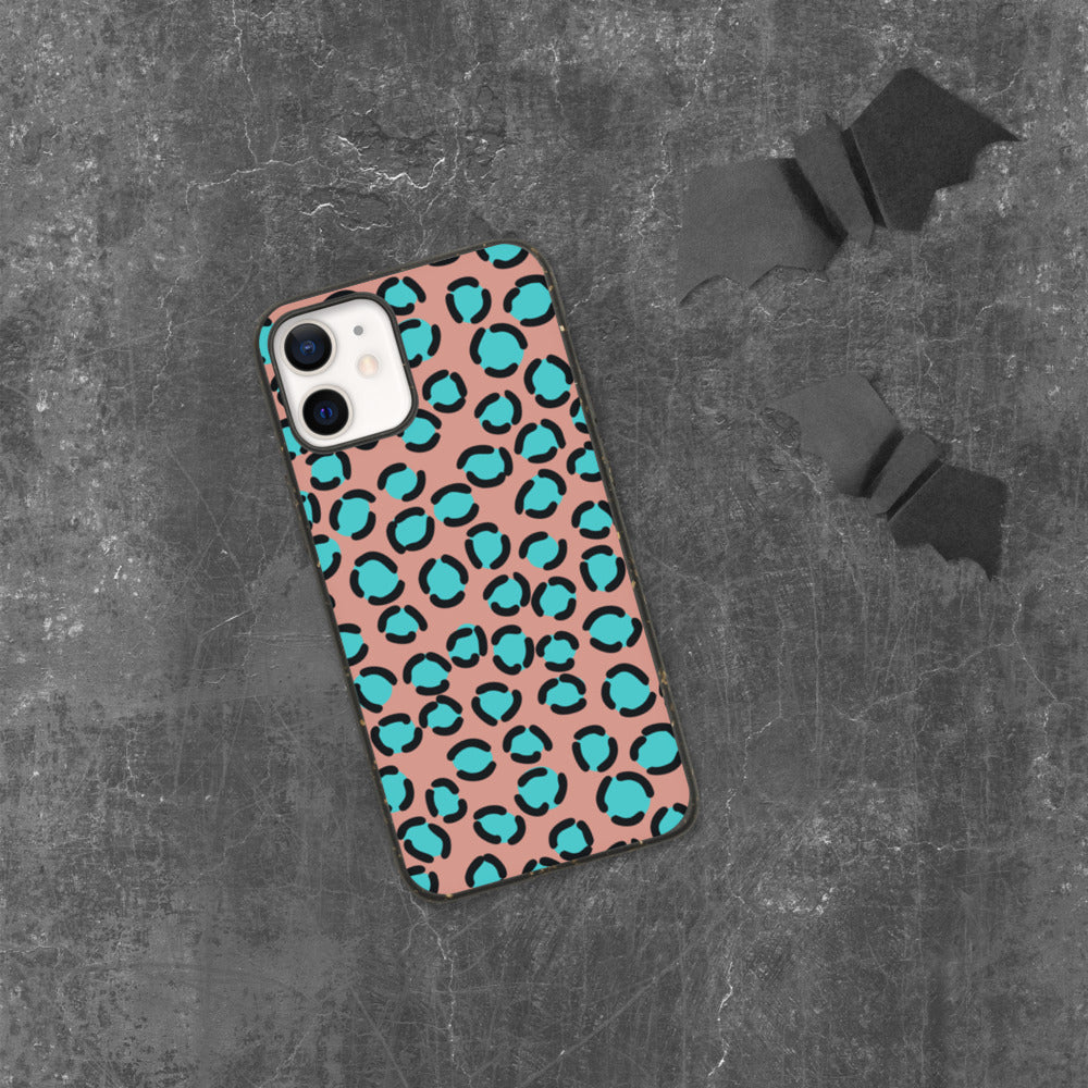 BLUE SPOT LEOPARD- Biodegradable phone case