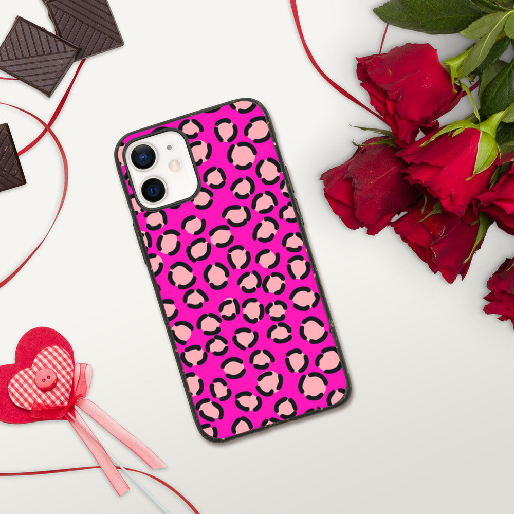 PINK LEOPARD- Biodegradable phone case