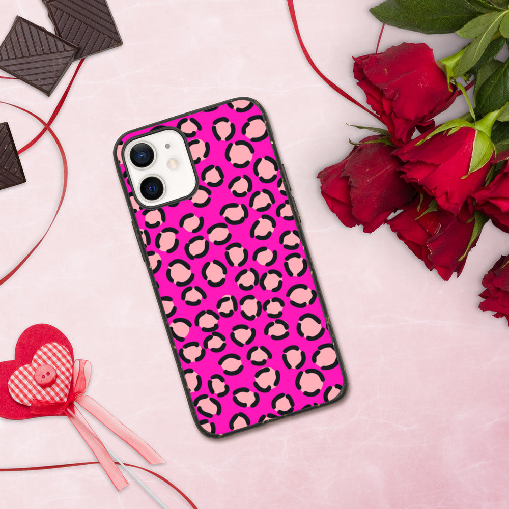PINK LEOPARD- Biodegradable phone case