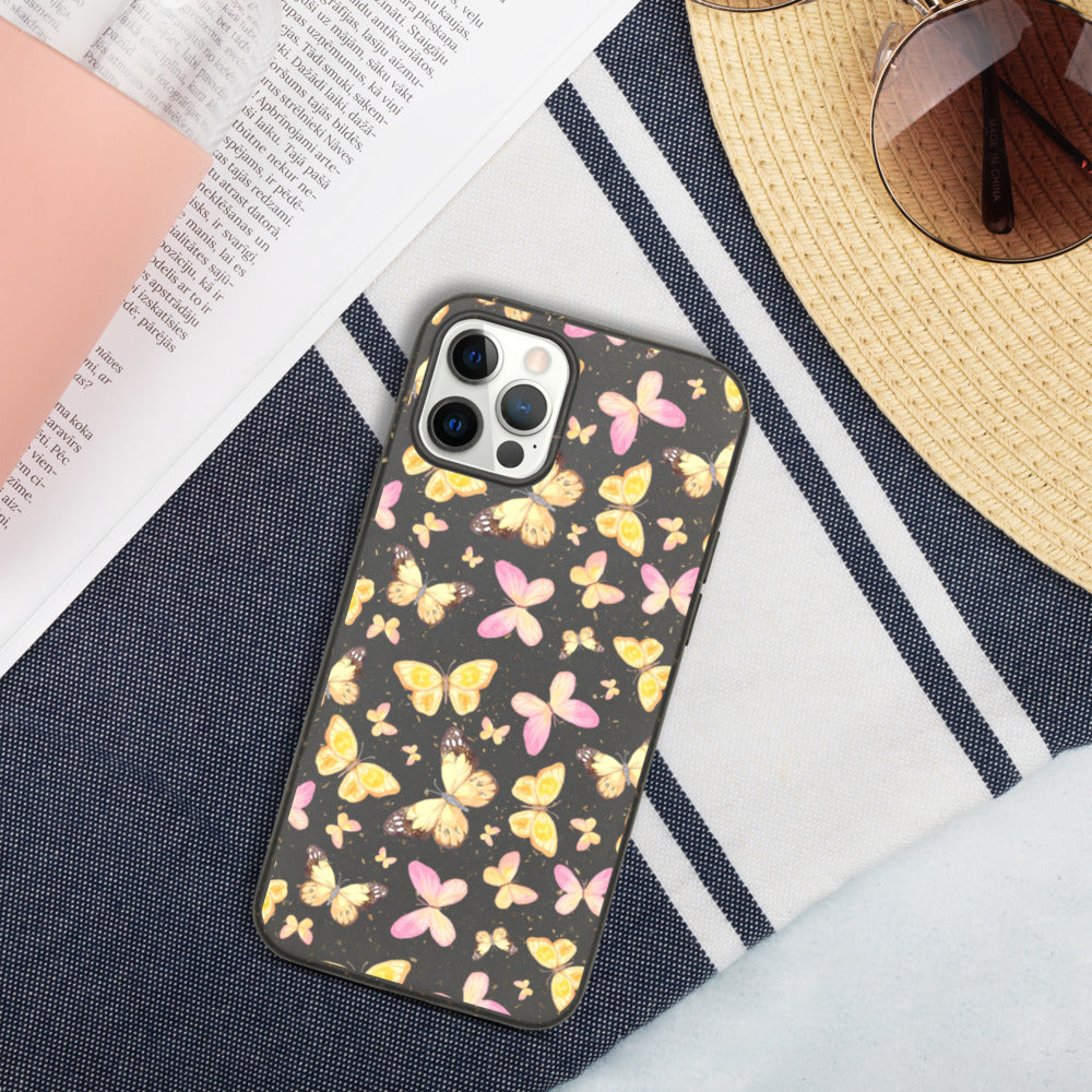 YELLOW BUTTERFLIES- Biodegradable phone case