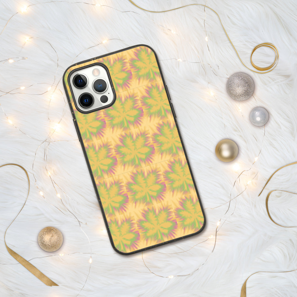 TYE DYE MARIJUANA LEAF- Biodegradable phone case
