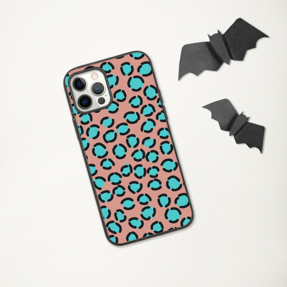 BLUE SPOT LEOPARD- Biodegradable phone case