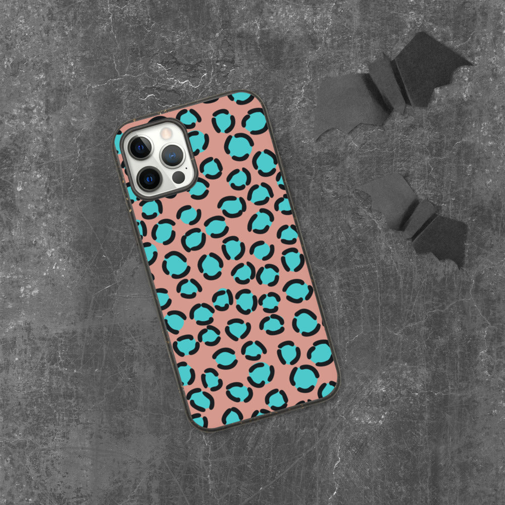 BLUE SPOT LEOPARD- Biodegradable phone case