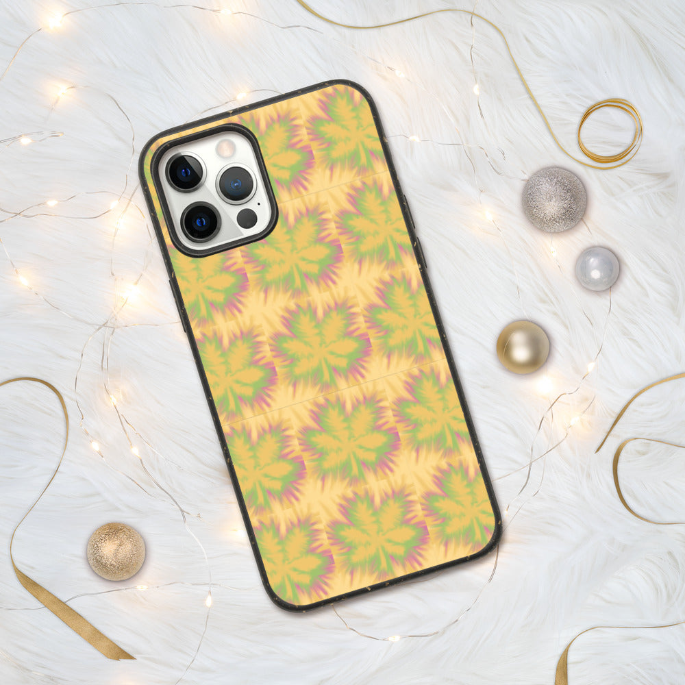 TYE DYE MARIJUANA LEAF- Biodegradable phone case