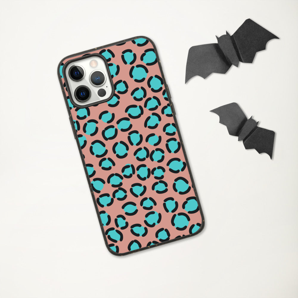 BLUE SPOT LEOPARD- Biodegradable phone case