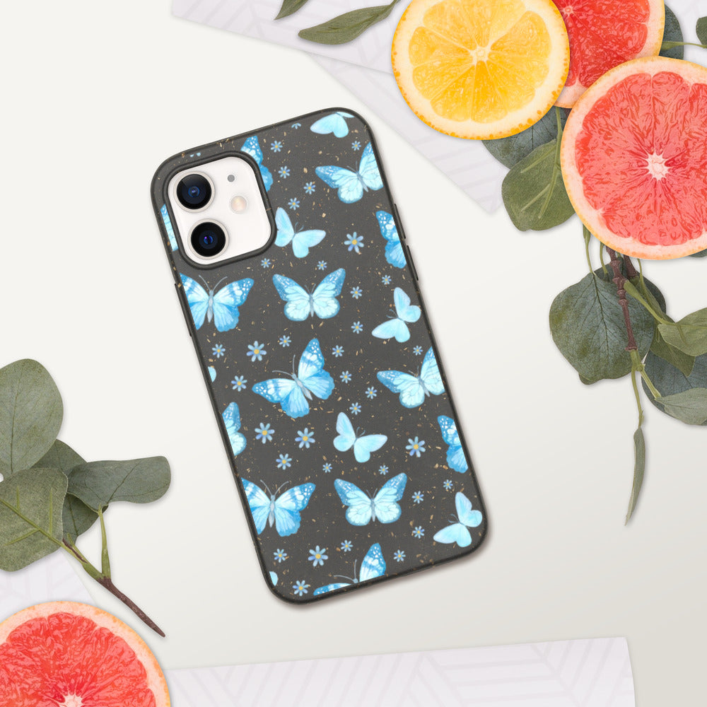 BLUE BUTTERFLIES- Biodegradable phone case