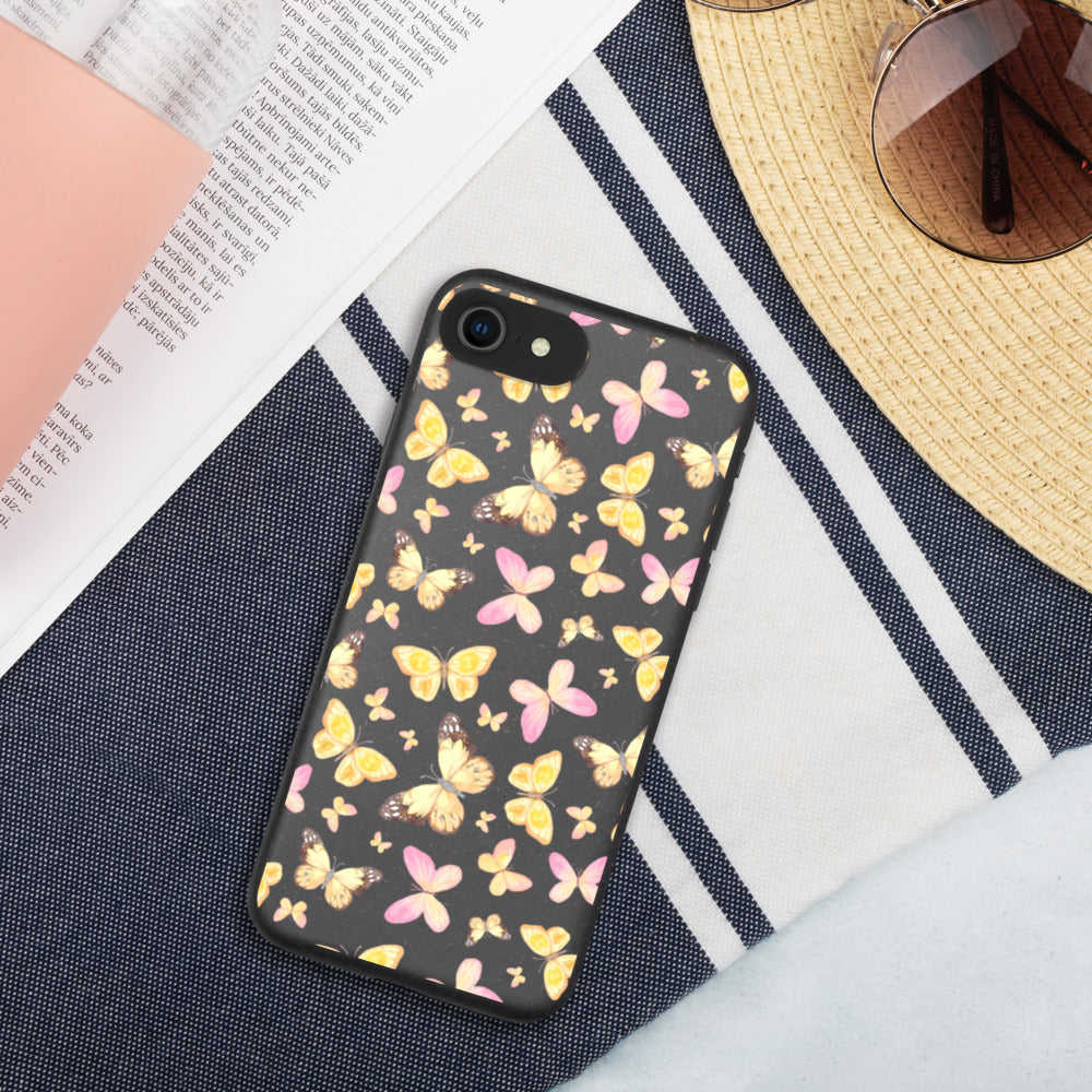 YELLOW BUTTERFLIES- Biodegradable phone case