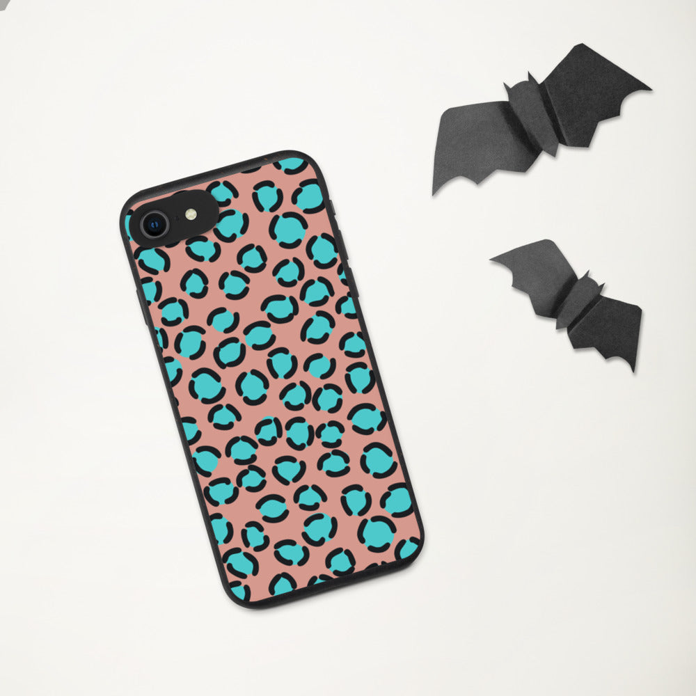 BLUE SPOT LEOPARD- Biodegradable phone case