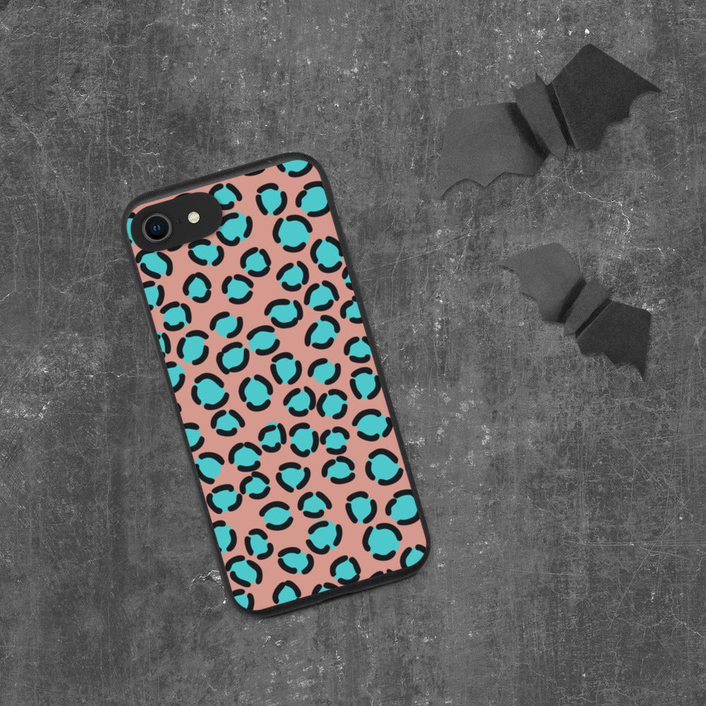 BLUE SPOT LEOPARD- Biodegradable phone case