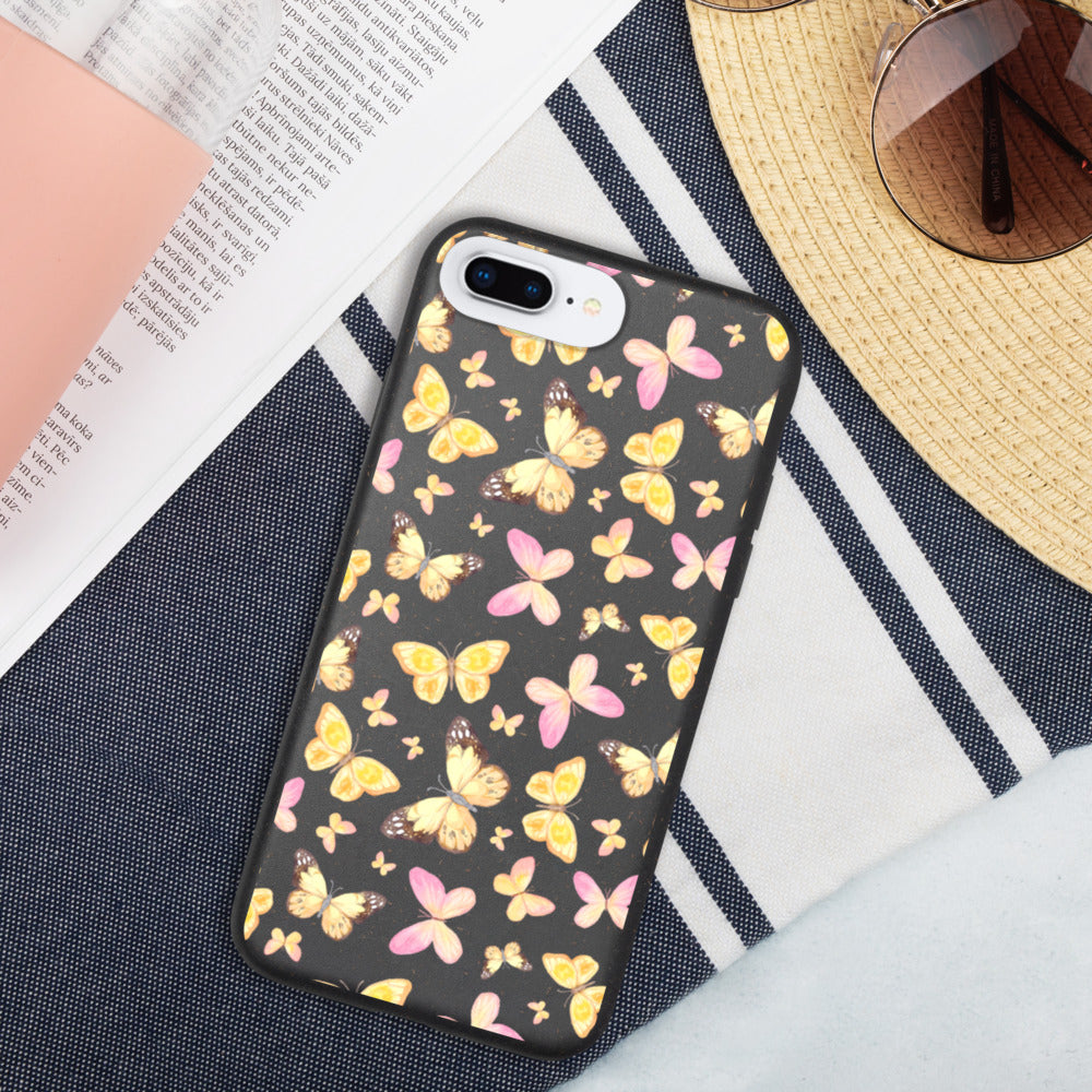YELLOW BUTTERFLIES- Biodegradable phone case