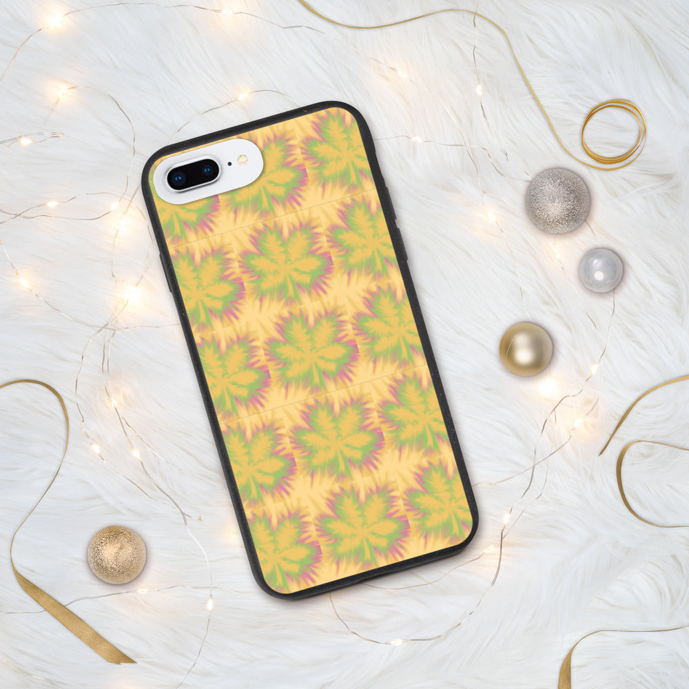 TYE DYE MARIJUANA LEAF- Biodegradable phone case