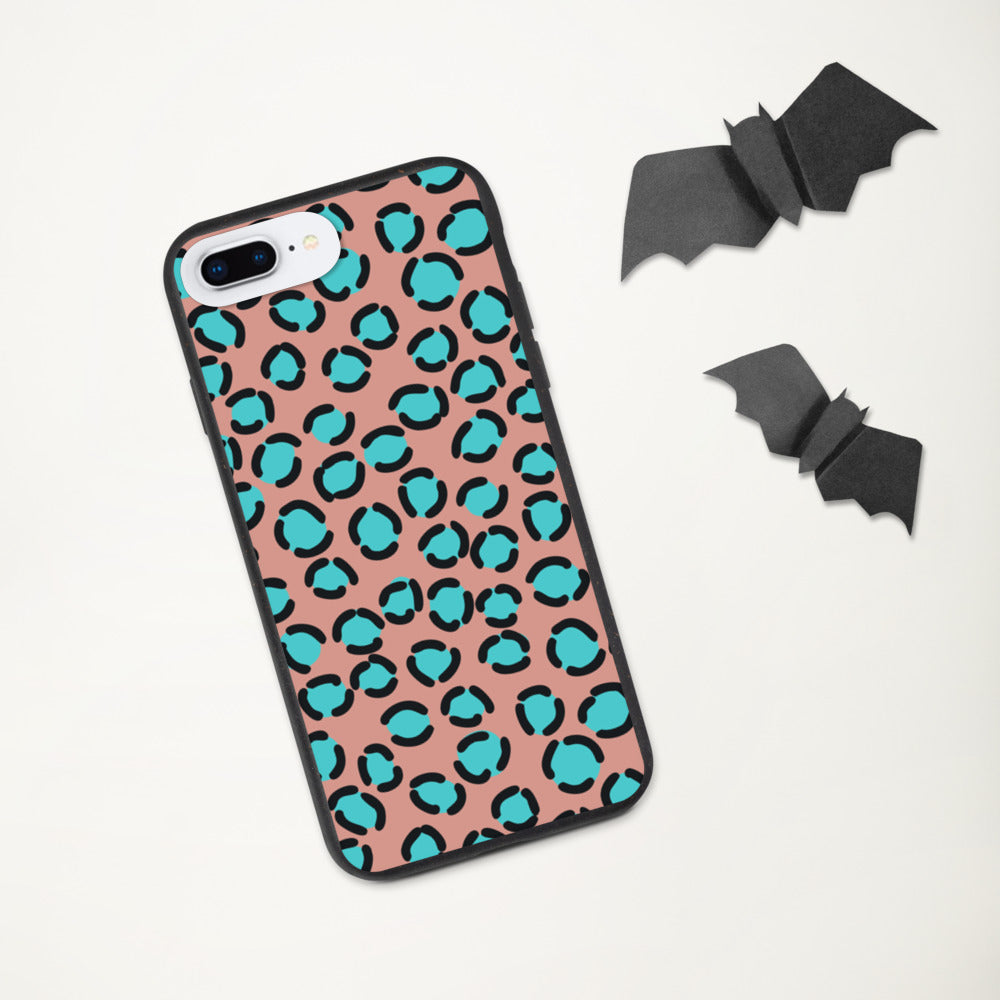 BLUE SPOT LEOPARD- Biodegradable phone case