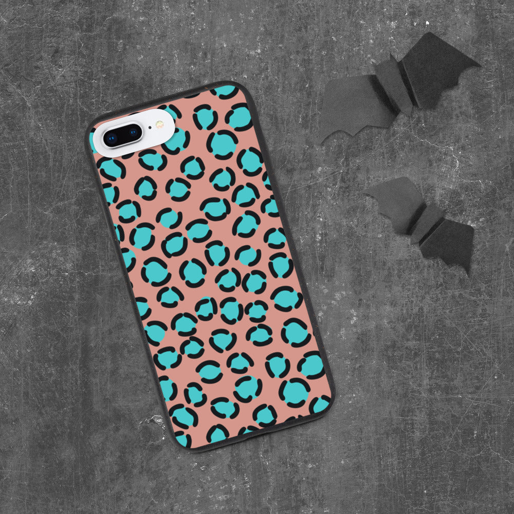 BLUE SPOT LEOPARD- Biodegradable phone case