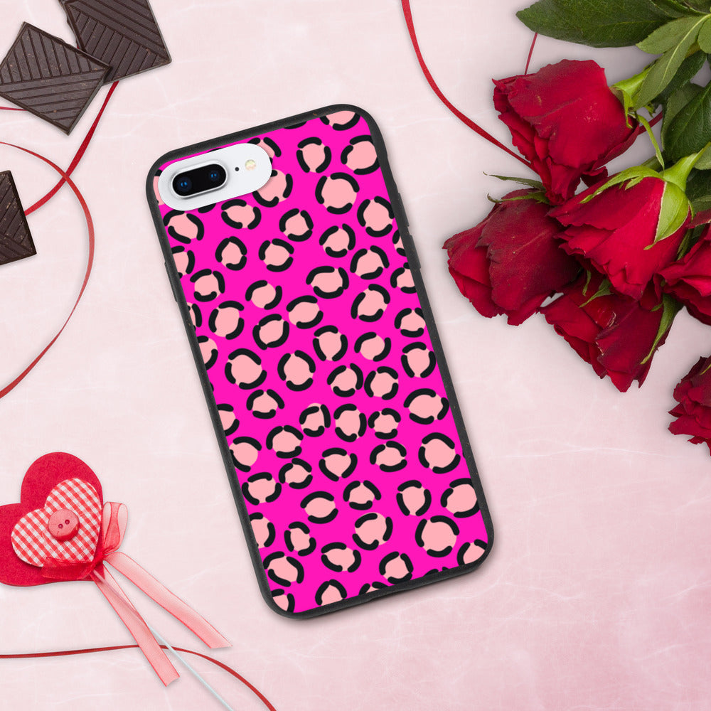 PINK LEOPARD- Biodegradable phone case