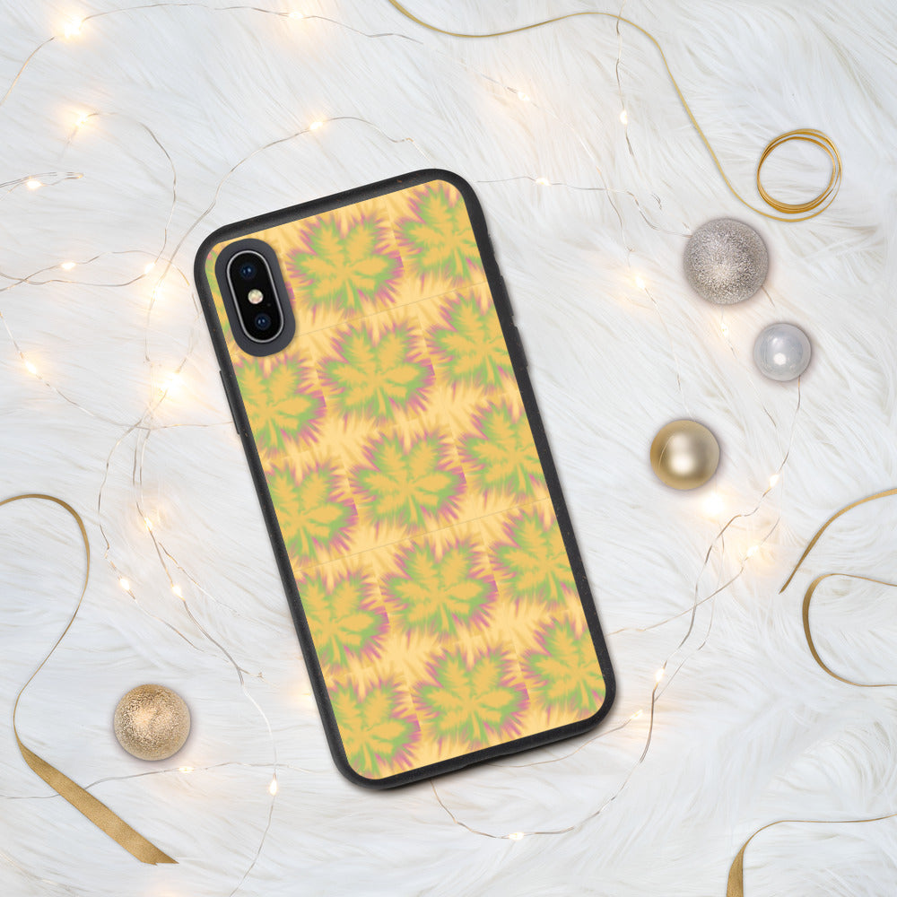 TYE DYE MARIJUANA LEAF- Biodegradable phone case