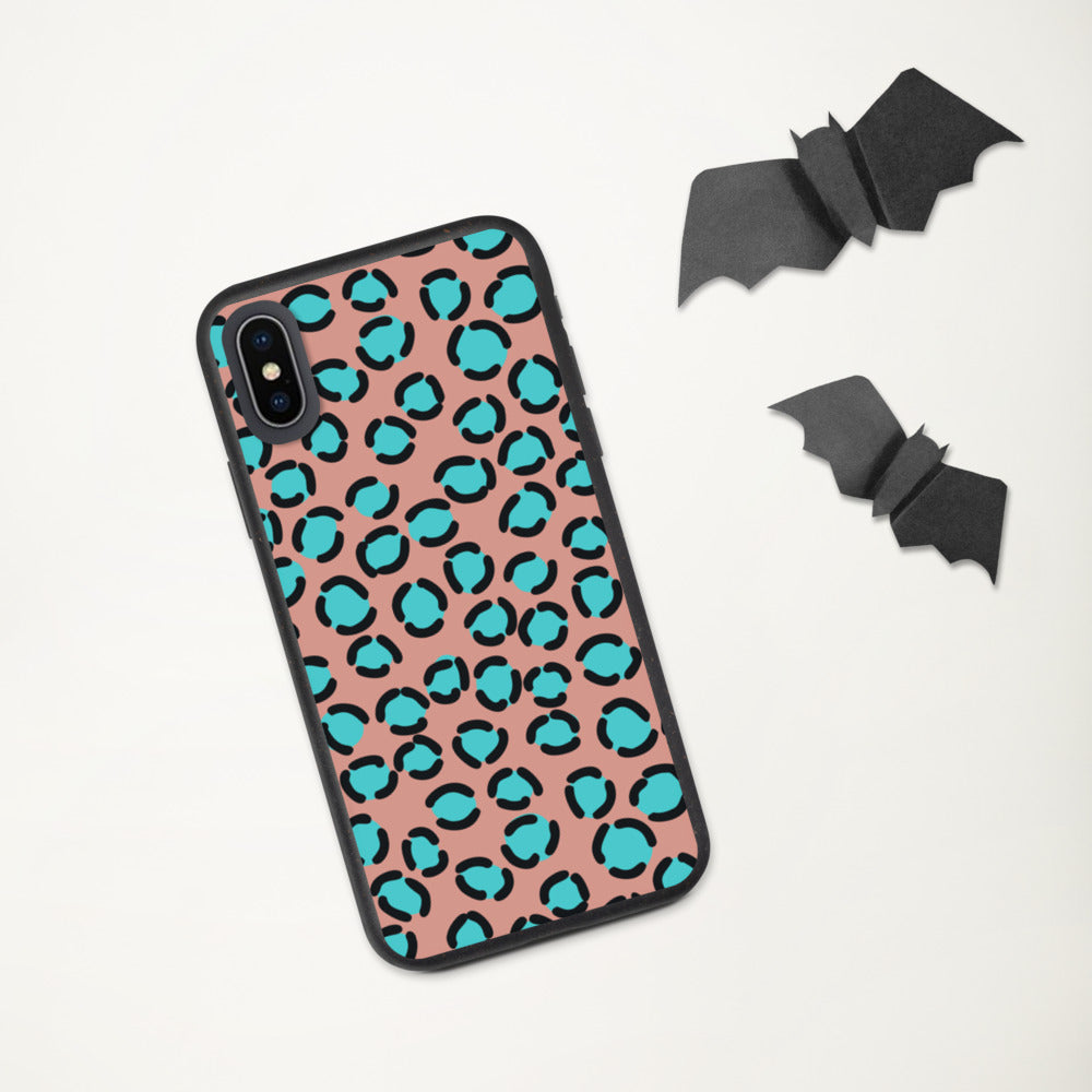 BLUE SPOT LEOPARD- Biodegradable phone case