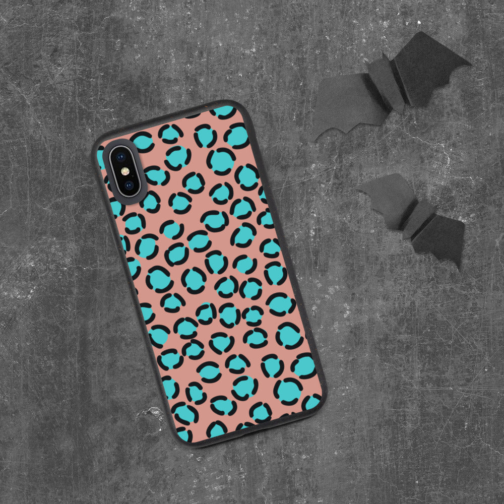 BLUE SPOT LEOPARD- Biodegradable phone case
