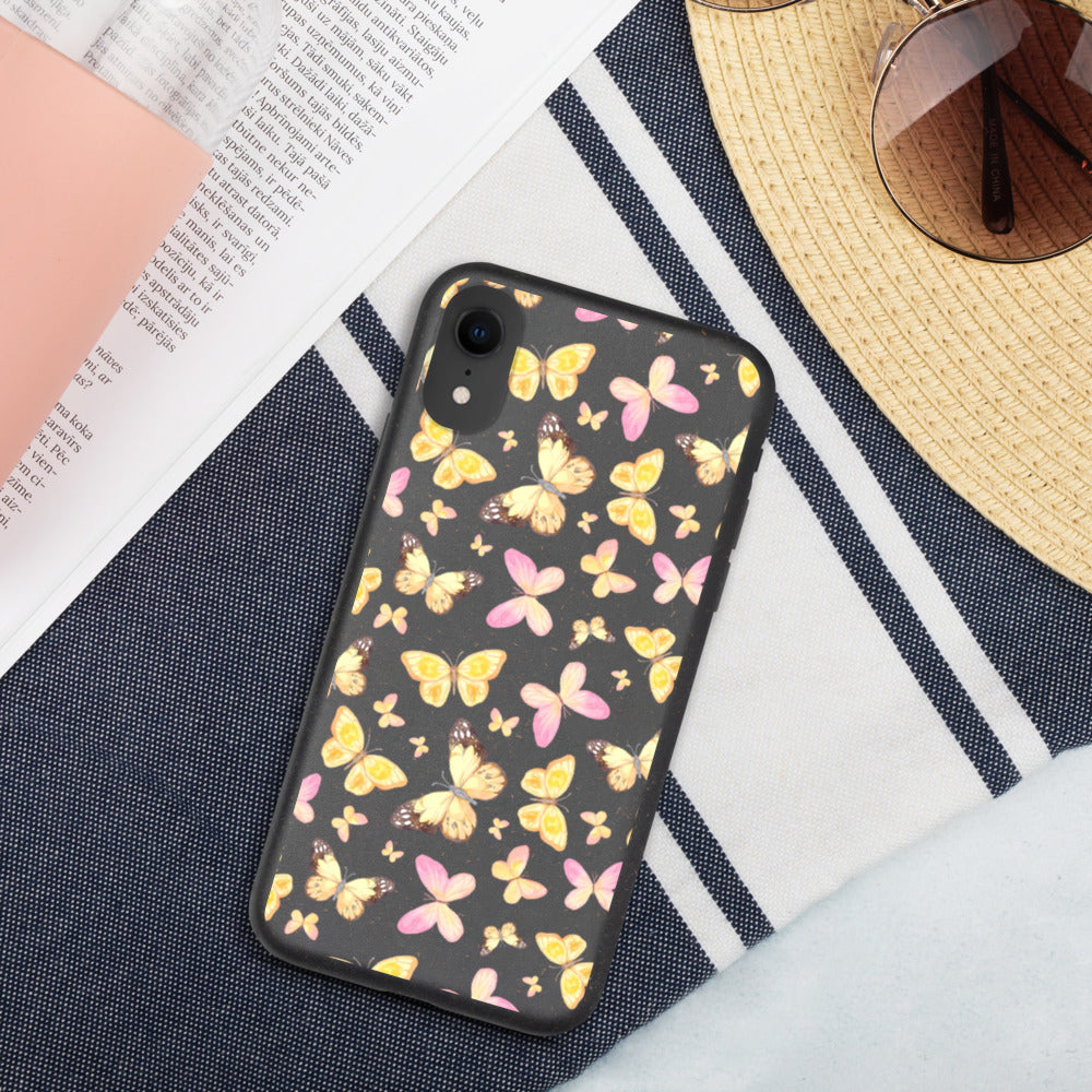 YELLOW BUTTERFLIES- Biodegradable phone case