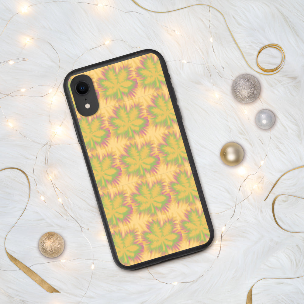 TYE DYE MARIJUANA LEAF- Biodegradable phone case