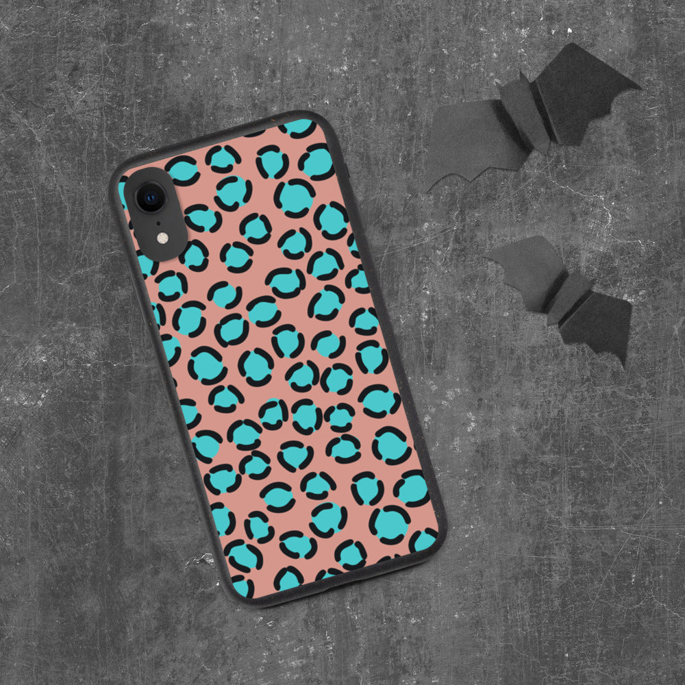 BLUE SPOT LEOPARD- Biodegradable phone case