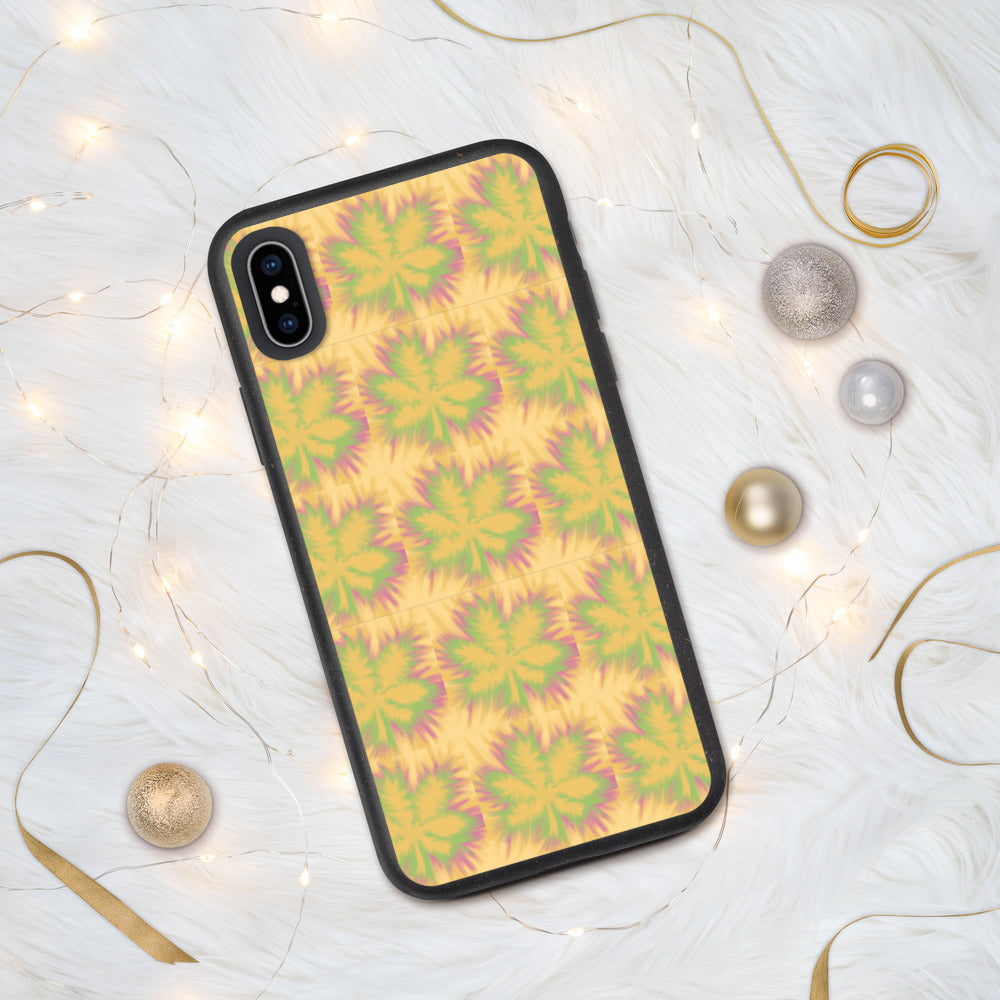 TYE DYE MARIJUANA LEAF- Biodegradable phone case