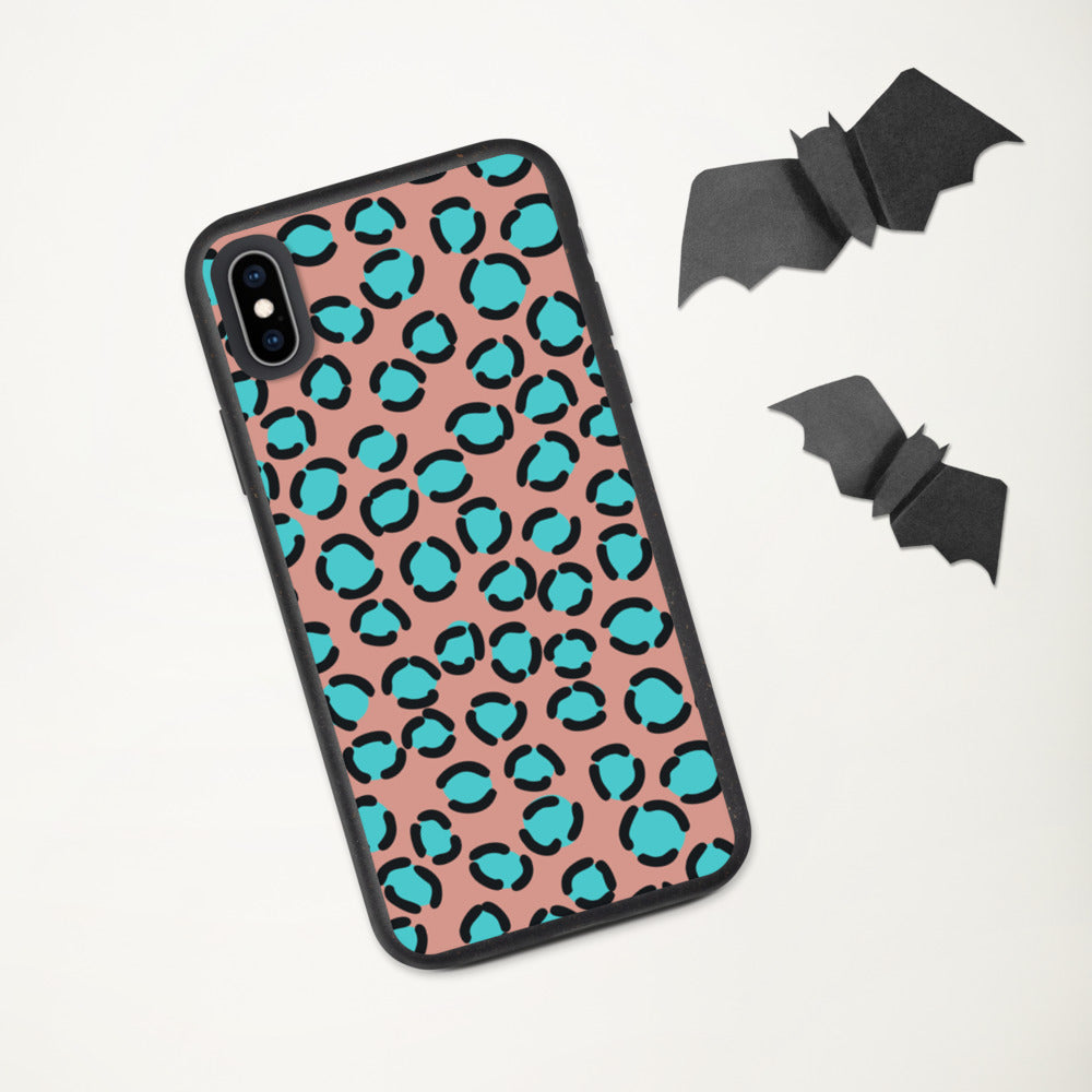 BLUE SPOT LEOPARD- Biodegradable phone case