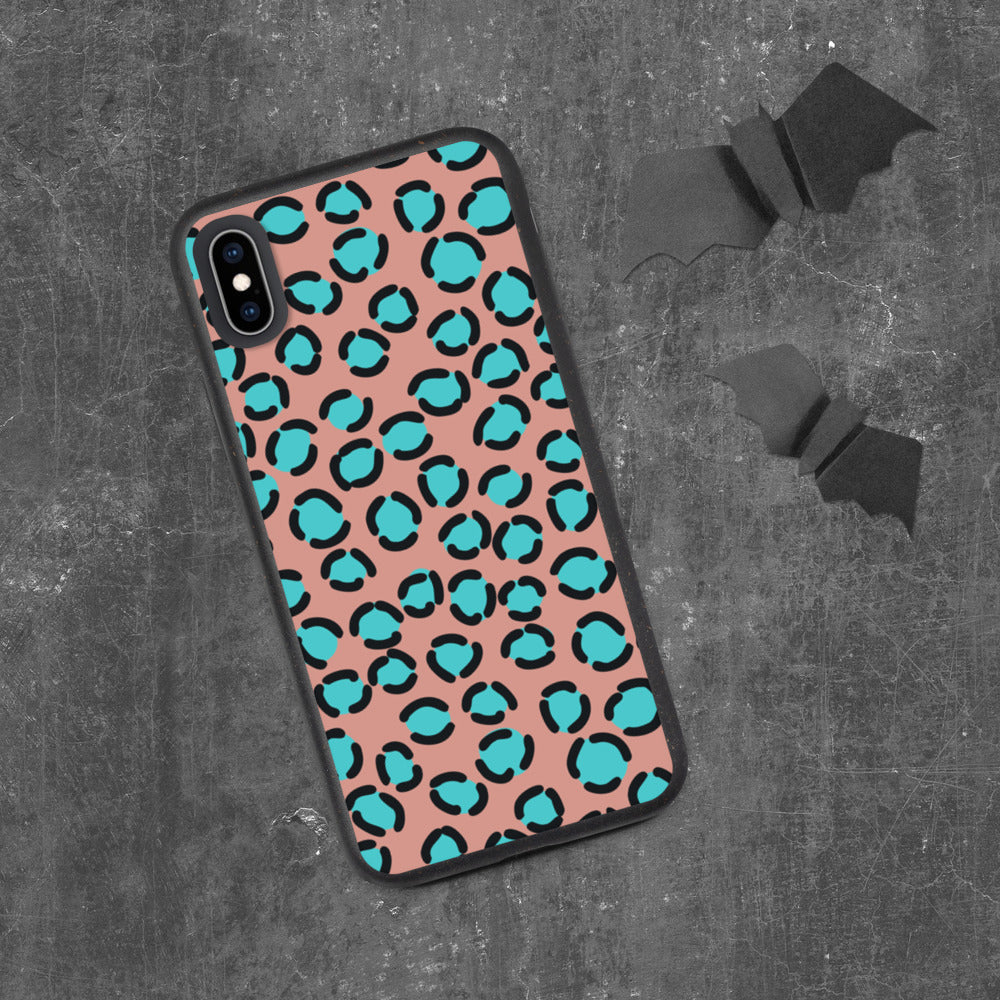 BLUE SPOT LEOPARD- Biodegradable phone case