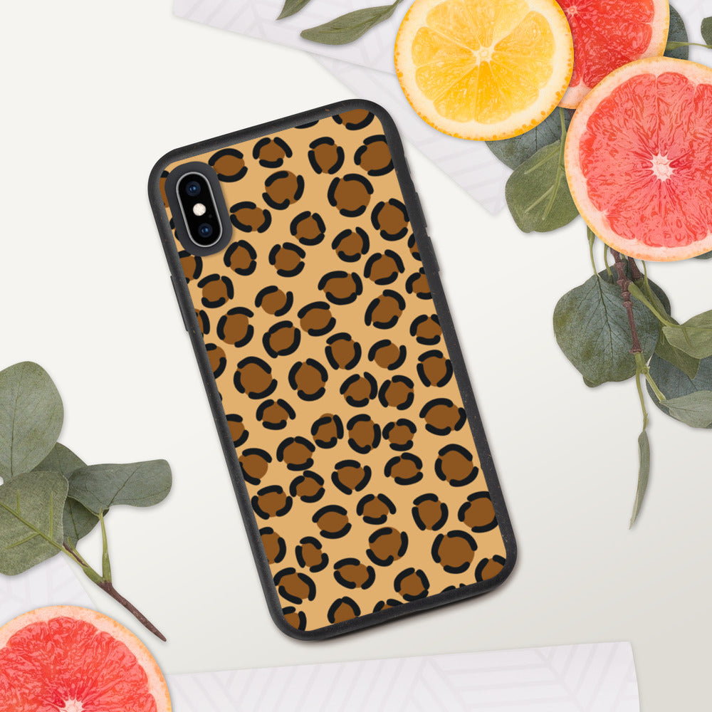 TAN LEOPARD- Biodegradable phone case