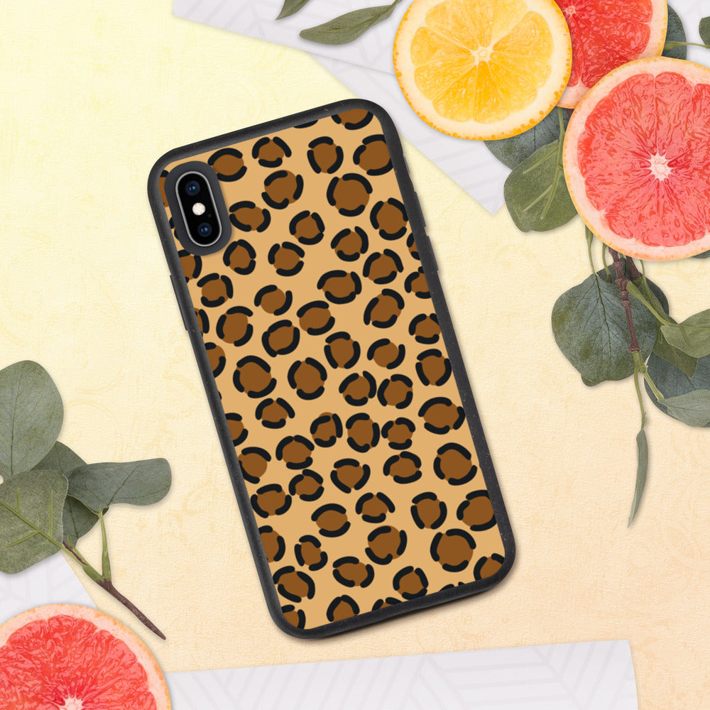 TAN LEOPARD- Biodegradable phone case