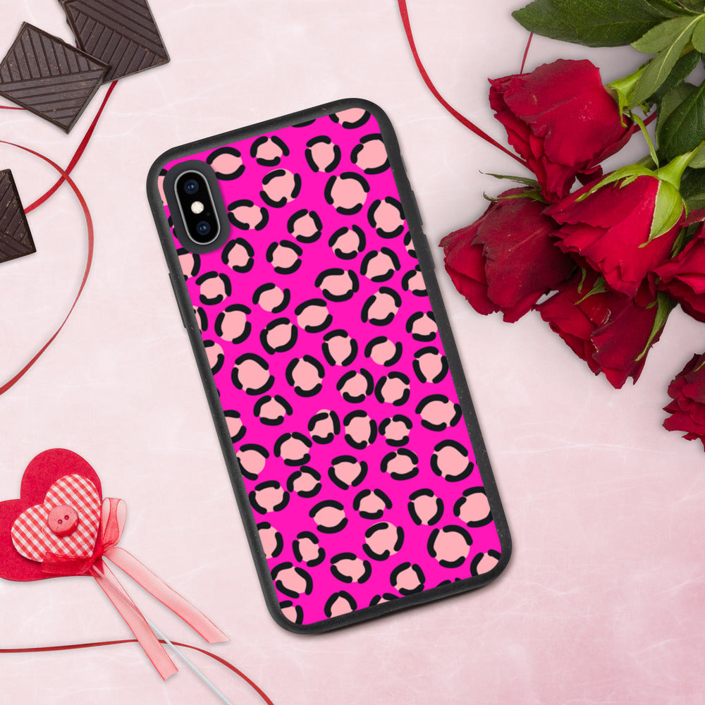 PINK LEOPARD- Biodegradable phone case