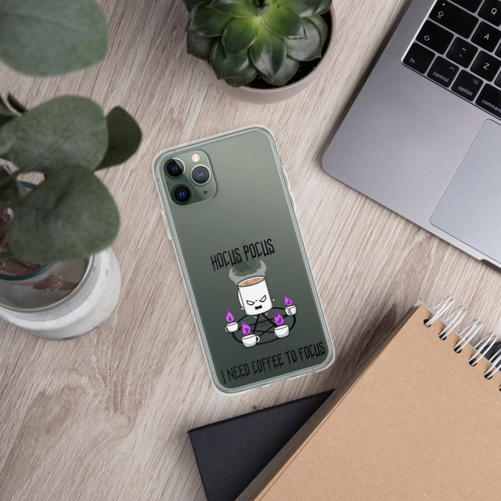 HOCUS POCUS, I NEED COFFEE TO FOCUS- iPhone Case
