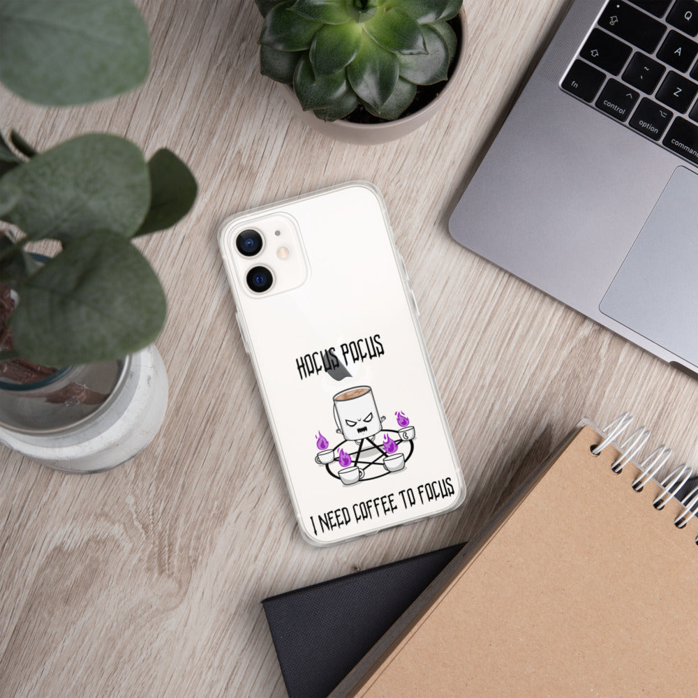 HOCUS POCUS, I NEED COFFEE TO FOCUS- iPhone Case