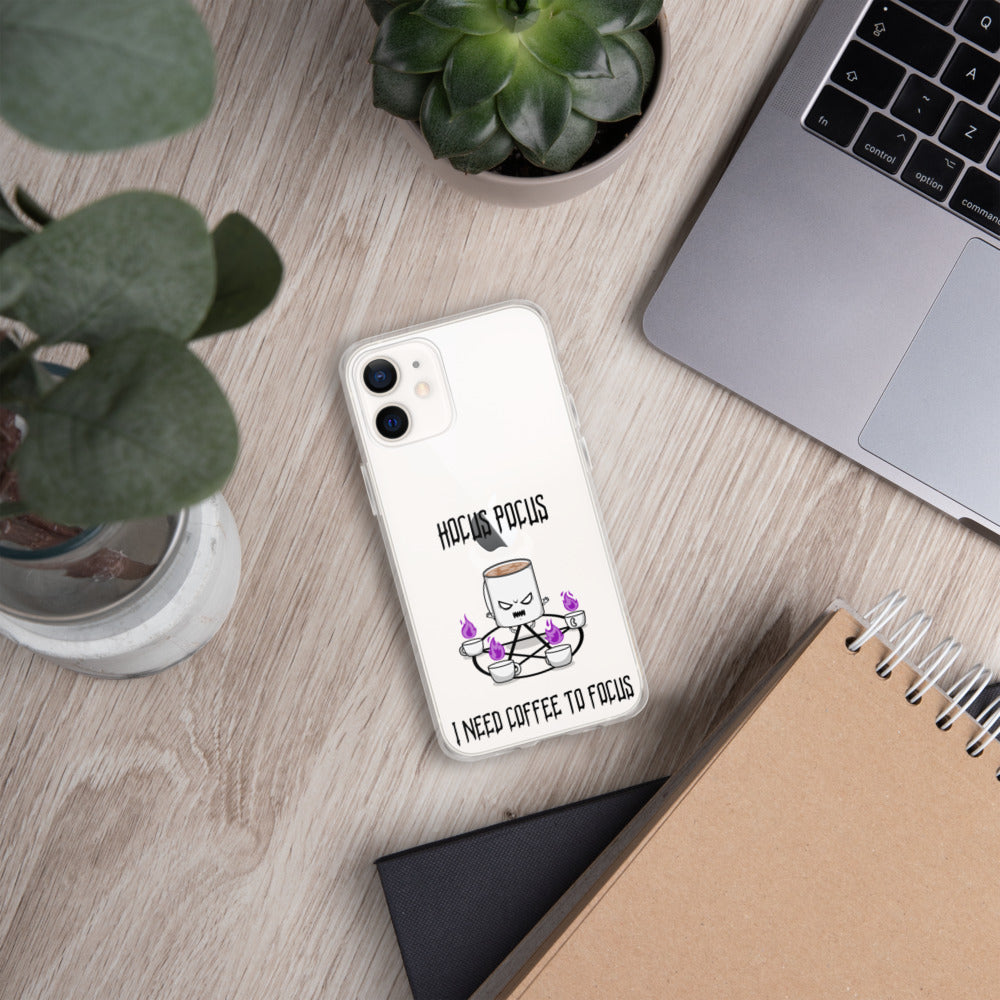 HOCUS POCUS, I NEED COFFEE TO FOCUS- iPhone Case