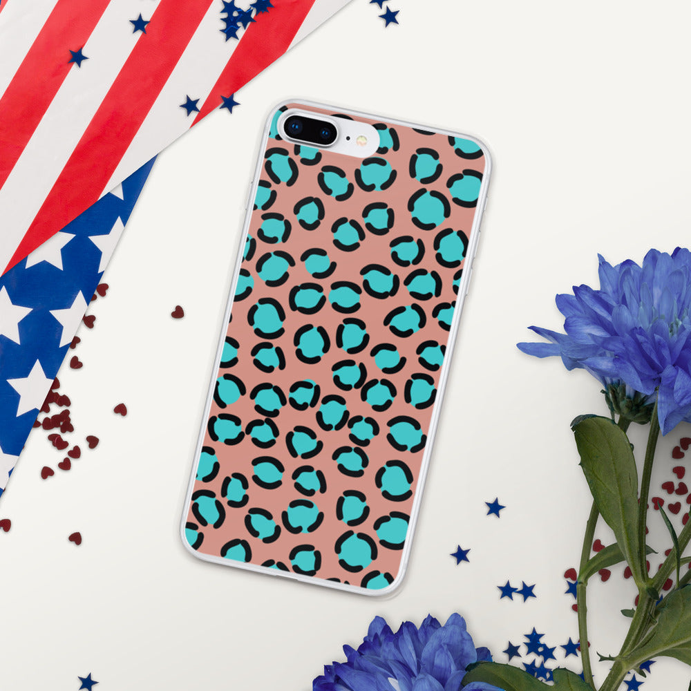 BLUE SPOT LEOPARD- iPhone Case