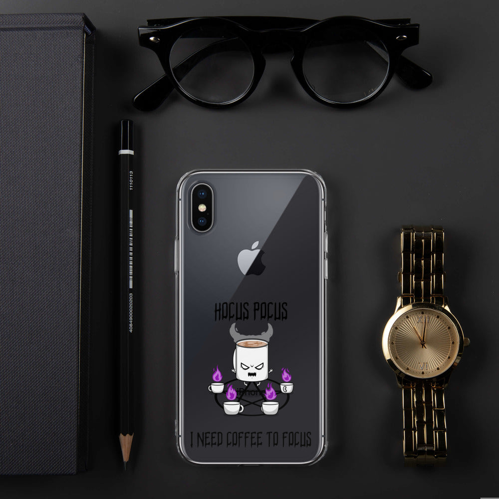 HOCUS POCUS, I NEED COFFEE TO FOCUS- iPhone Case
