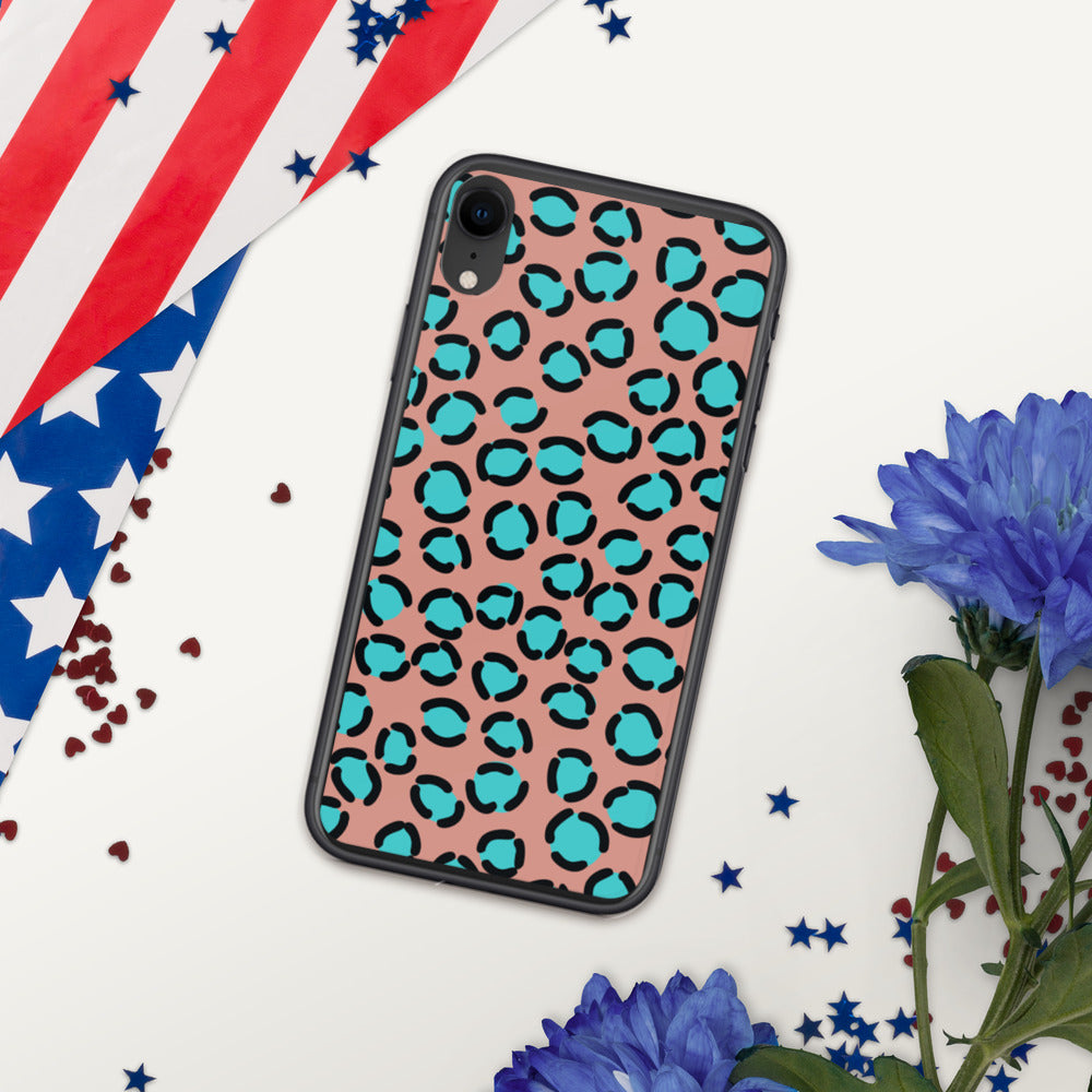 BLUE SPOT LEOPARD- iPhone Case