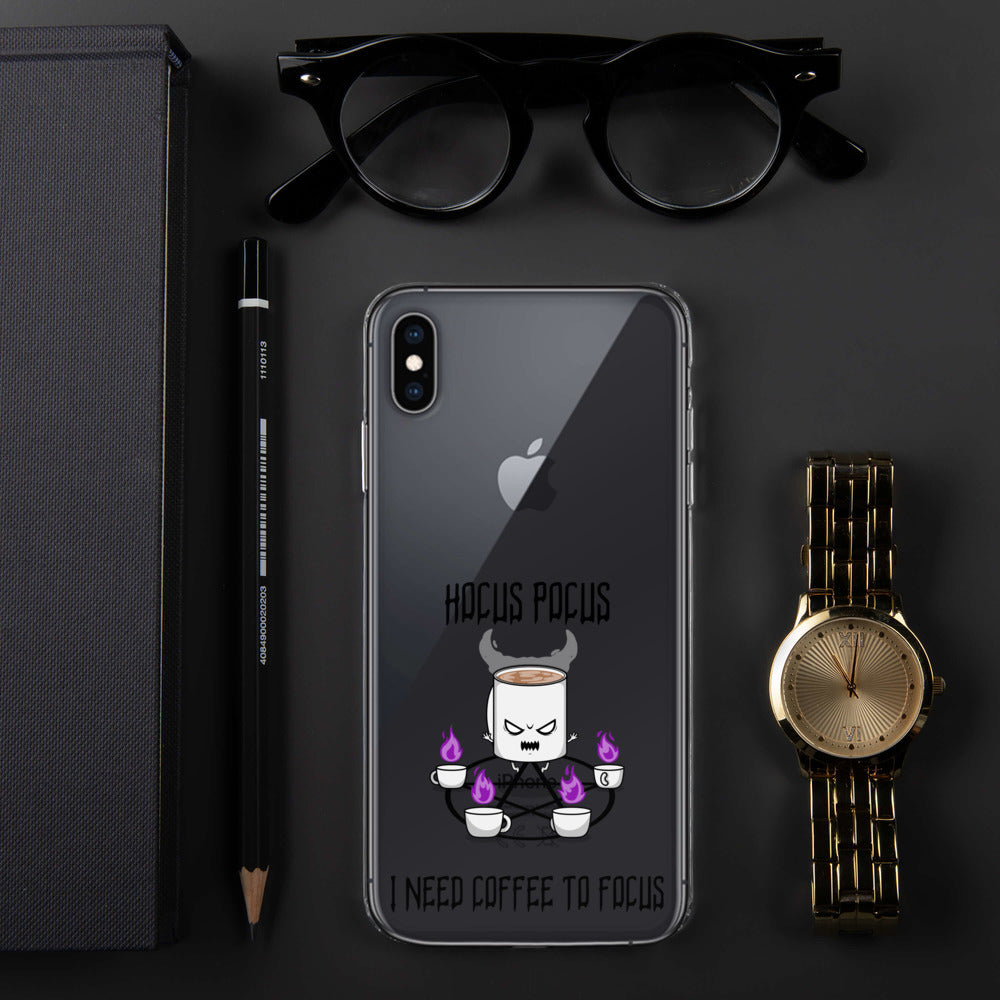 HOCUS POCUS, I NEED COFFEE TO FOCUS- iPhone Case