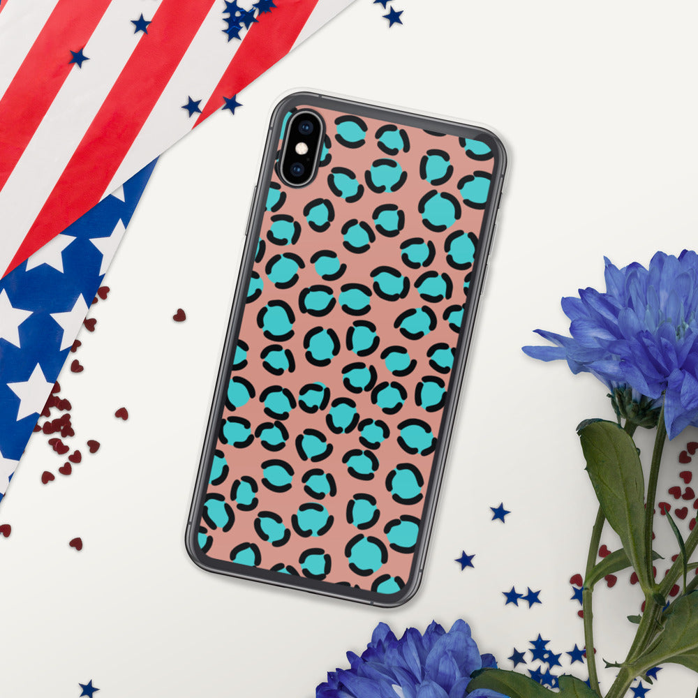 BLUE SPOT LEOPARD- iPhone Case