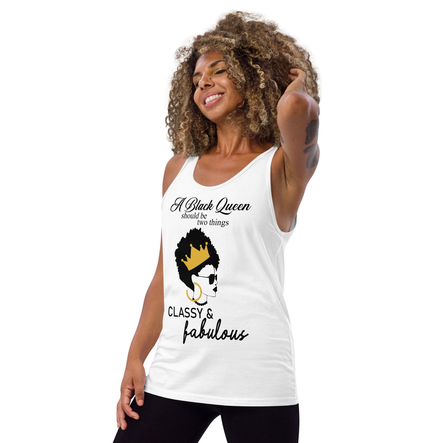 FABULOUS AND CLASSY BLACK QUEEN- Unisex Tank Top