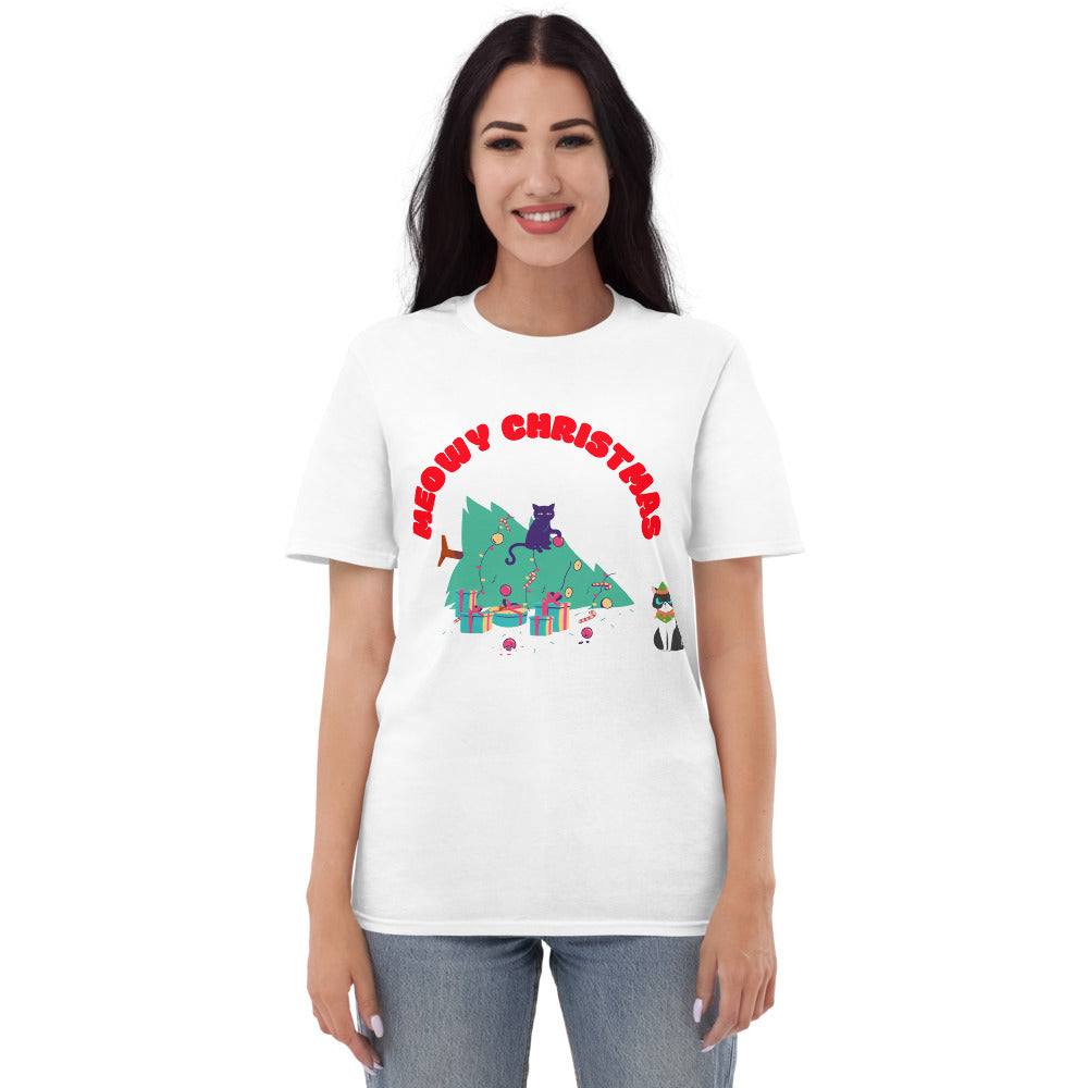 MEOWY CHRISTMAS - Unisex Short-Sleeve T-Shirt