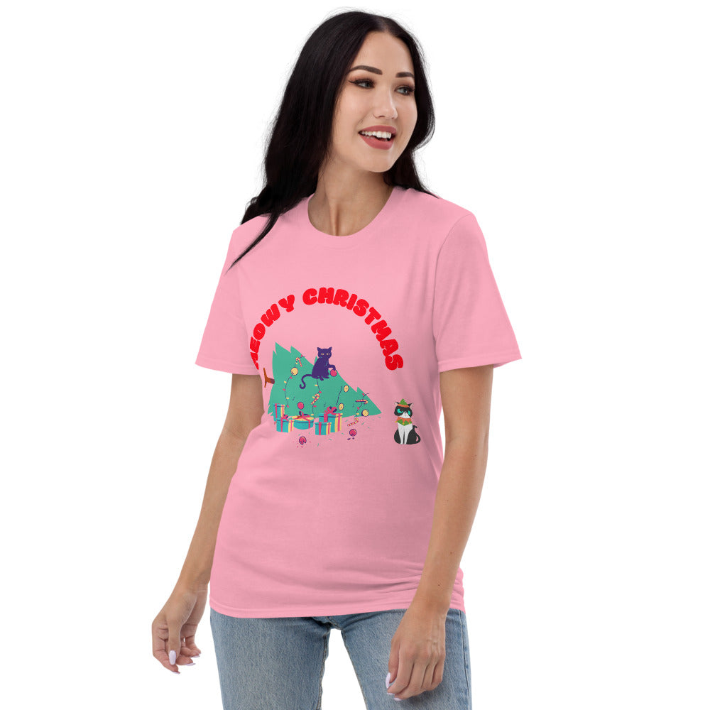 MEOWY CHRISTMAS - Unisex Short-Sleeve T-Shirt